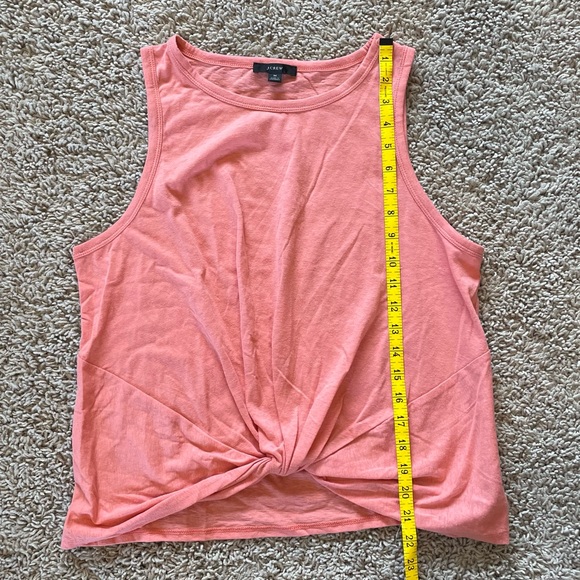 J Crew Slub Twist-Front Tank Tropical Coral Size Medium - Picture 8 of 8